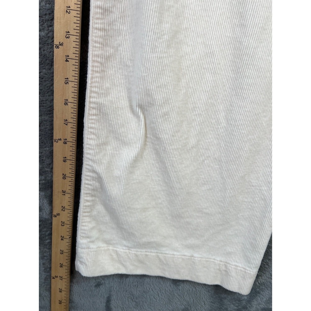 Maeve Anthropologie Colette Pants Ivory 31 32x26 Cropped Wide-Leg Corduroy - Picture 5 of 12